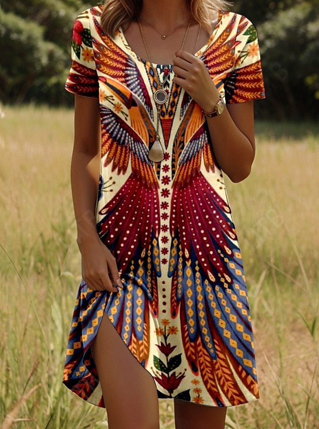 JULIA – Lebhaftes Kleid im Bohemian-Stil