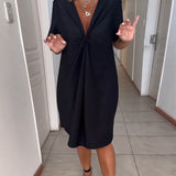 Els | Kleid mit kurzen Ärmeln und V-Ausschnitt
