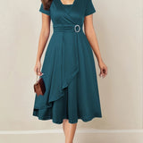Hilda™ - Elegantes Abendkleid mit Strass-V-Ausschnitt