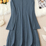 Madelyn™ - Zeitloses Plus-Size Rippknopfkleid