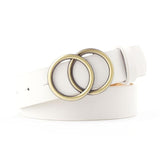 Damen Ledergürtel mit O-Ring-Schnalle