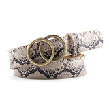 Damen Ledergürtel mit O-Ring-Schnalle