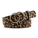 Damen Ledergürtel mit O-Ring-Schnalle