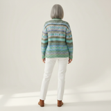 Bettina | Gebreide vest met Noordse pasteltintpatroon
