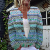 Bettina | Gebreide vest met Noordse pasteltintpatroon