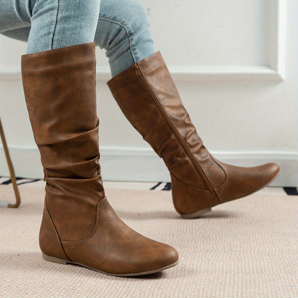 Valdis | Damen knöchelhohe Stiefel mit seitlichem Reißverschluss