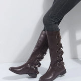 Kalinda | Damen knöchelhohe Reitstiefel mit rückseitigen Schnallen