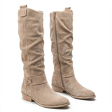 Lavinia | Damen kniehohe Stiefel mit seitlichem Reißverschluss