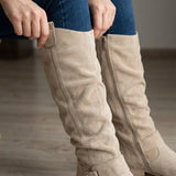 Lavinia | Damen kniehohe Stiefel mit seitlichem Reißverschluss