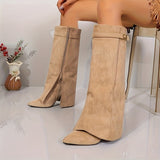 Talitha | Damen knöchelhohe Stiefel mit Blockabsatz und Schnallendetail
