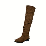 Jacinda | Damen Overknee-Stiefel mit niedrigem Blockabsatz