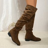 Jacinda | Damen Overknee-Stiefel mit niedrigem Blockabsatz