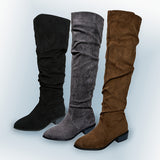 Jacinda | Damen Overknee-Stiefel mit niedrigem Blockabsatz