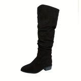 Jacinda | Damen Overknee-Stiefel mit niedrigem Blockabsatz
