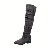 Jacinda | Damen Overknee-Stiefel mit niedrigem Blockabsatz