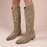 Bexley | Damen Westernstiefel mit weiter Wadenpassform und Seitenreißverschluss