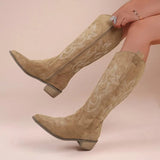 Bexley | Damen Westernstiefel mit weiter Wadenpassform und Seitenreißverschluss