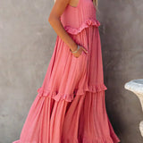 Emilia™ - Halter Ruffle Maxi Kleid
