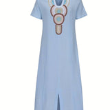 Demi™ - Boho Maxi Split Kleid mit Ausschnitt