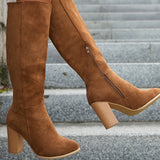 Walburga | Damen kniehohe Westernstiefel mit Innenreißverschluss