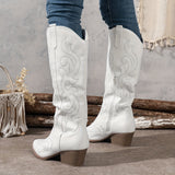 Brecken | Damen Westernstiefel mit weitem Schaft und Reißverschluss