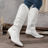 Brecken | Damen Westernstiefel mit weitem Schaft und Reißverschluss