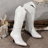 Brecken | Damen Westernstiefel mit weitem Schaft und Reißverschluss