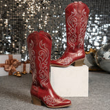 Brecken | Damen Westernstiefel mit weitem Schaft und Reißverschluss