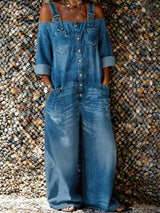 Bo | Damen Overall mit Knöpfen und Taschen