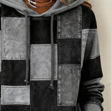 Schicker Langarm-Karierten Hoodie