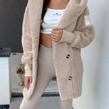 Sabrina - Damen Plüsch Kapuzenjacke