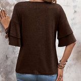 Hazel™ - T-Shirt mit V-Ausschnitt und weiten Ärmeln