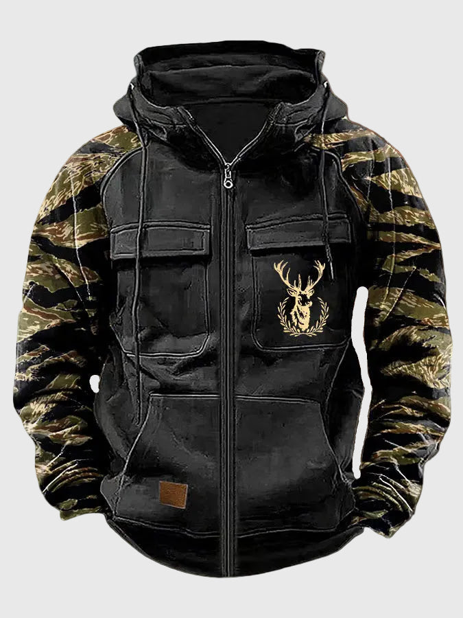 Neil | Herren Kapuzenjacke mit Taschen und Kordelzug