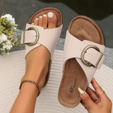 Verstellbare Schnallenriemen Orthopädische Flache Sandalen