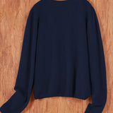 Eugenia | Damen Rundhals-Cardigan mit Knöpfen und Tasche