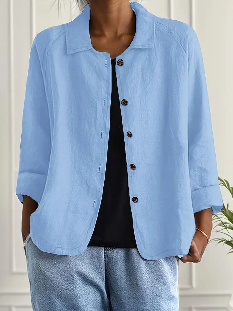Marilla™ – Klassischer leichter Hemd-Cardigan