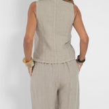 Aira™ - Weste mit Knöpfen & Weite Hosen Set