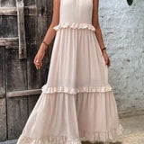 Emilia™ - Halter Ruffle Maxi Kleid