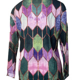 Bianca™ - Buntes Geometrisches Zip-Up Shirt
