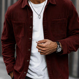 Johan | Herren Hemdjacke mit Knöpfen und Taschen