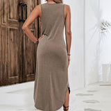 Sirene Herz Druck Maxi Kleid