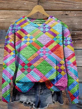 Marion™ - Buntes geometrisches Print Sweatshirt