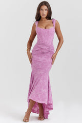 Boheme - Ärmelloses Raffung Bodycon Abendkleid