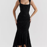 Boheme - Ärmelloses Raffung Bodycon Abendkleid