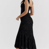 Boheme - Ärmelloses Raffung Bodycon Abendkleid