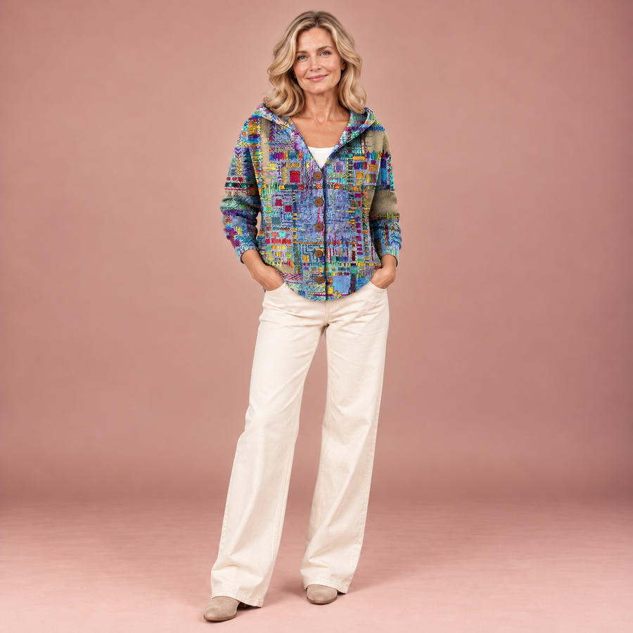 Charlotte | Bequemer Strickcardigan mit Kapuze