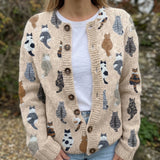 Charlotte | Vest met kattenpatroon