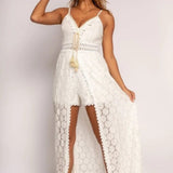 Nina™ Schicke Weiße Ibiza Kleid