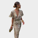 CLARANDRA™ - MIDI-KLEID IN KUPFER