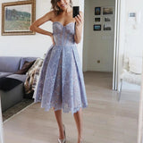 Luna | Damen Strapless Spitz Midi Kleid mit Korsett-Oberteil